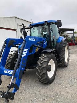 0 New Holland T6040 120Hp Cab Tractor With Fel Blue