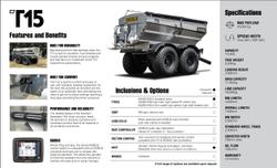 2026 Hansa T15 Tandem Axle Trailing Spreader