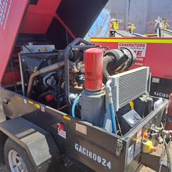 2021 Global Power and Air GPS050 7 Screw Air Compressor Red