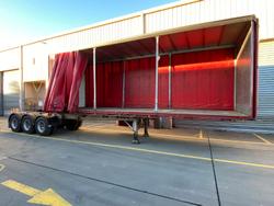 2015 Krueger B-Double(36 Pallet) Straight Deck Tautliner RED