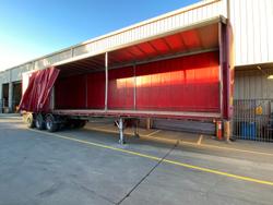 2015 Krueger B-Double(36 Pallet) Straight Deck Tautliner RED