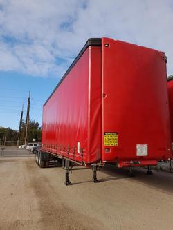 2015 Krueger B-Double(36 Pallet) Straight Deck Tautliner RED