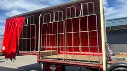 2008 Krueger 12P Drop Deck A Mezzanine Curtain Sider White