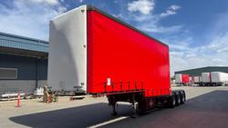 2008 Krueger 12P Drop Deck A Mezzanine Curtain Sider White