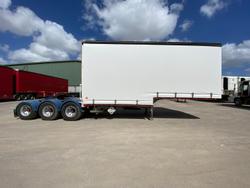 2008 Krueger 12P Drop Deck A Mezzanine Curtain Sider White