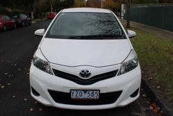2012 Toyota Yaris YR NCP130R Glacier White