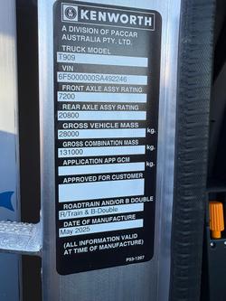 2025 Kenworth T909