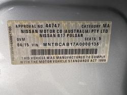 2015 Nissan Pulsar SSS B17 Series 2 Brilliant Silver