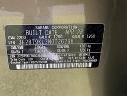 2022 Subaru
Outback AWD Touring