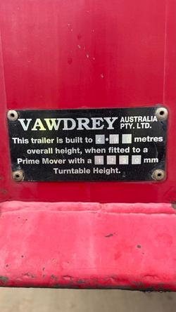 2014 Vawdrey 14P Double Drop A Mezz Curtain Sider Red