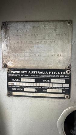 2014 Vawdrey 14P Double Drop A Mezz Curtain Sider Red