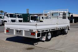 2021 Isuzu N Series NNR 45-150 Steel Tray with Drop Sides White