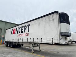 2002 Krueger St3 22 Pallet Sd Refrigerated Curtain Sider
