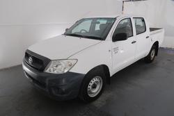 2009 Toyota Hilux Workmate TGN16R MY09 4x2 Glacier White