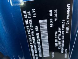 2014 Toyota Hilux SR5 KUN26R MY14 4X4 Dual Range Tidal Blue