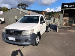 2014 Toyota Hilux Workmate TGN16R MY14 4x2 Glacier White