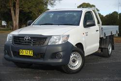 2013 Toyota Hilux Workmate TGN16R MY12 4x2 Glacier White