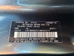 2021 Mitsubishi
Pajero Sport GLS