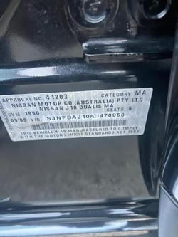 2009 Nissan Dualis Ti J10 MY09 Pearl Black