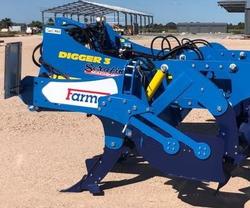 0 Farmet Digger 3N Linkage Deep Ripper With Spiked Roller BLUE
