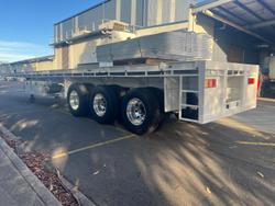 2024 GL Trailers Tri-Axle Flat Top White