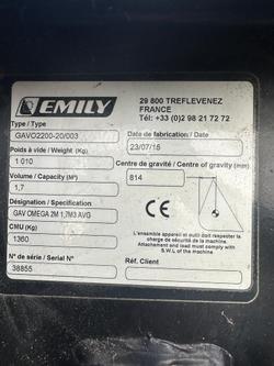0 Manitou Emily 1.7 cube Grab Mixer Bucket