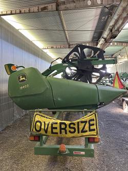 2020 John Deere S780 & 640D Front On Trailer Green