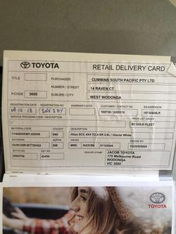 2018 Toyota Hilux SR GUN126R 4X4 Dual Range Glacier White