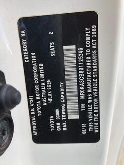 2018 Toyota Hilux SR GUN126R 4X4 Dual Range Glacier White