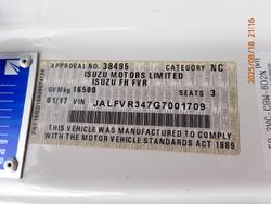 2017 Isuzu Fvr 165 300 F SERIES WHITE