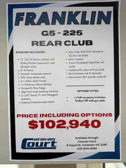 2025 Franklin G5 225 Rear Club
