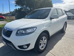 2012 Hyundai Santa Fe SLX CM MY12 4X4 On Demand Vanilla White