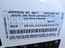 2019 Land Rover Discovery SD4 SE Series 5 MY19 4X4 Dual Range Fuji White