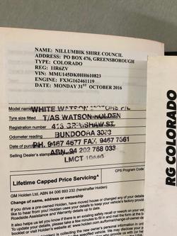 2016 Holden Colorado LS RG MY17 4X4 Dual Range Summit White