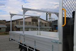 2025 Fuso Canter 815 Crew Cab Alloy Tray with ladder racks White