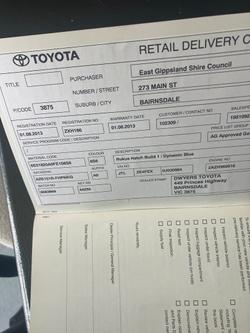 2013 Toyota Rukus Build 1 AZE151R Dynamic Blue