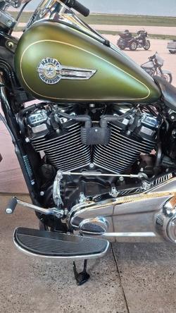 2022 Harley-davidson FLFBS FAT BOY S (114) MINERAL GREEN DENIM