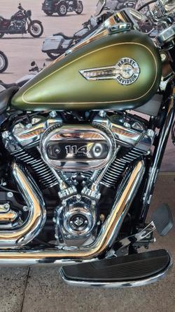 2022 Harley-davidson FLFBS FAT BOY S (114) MINERAL GREEN DENIM