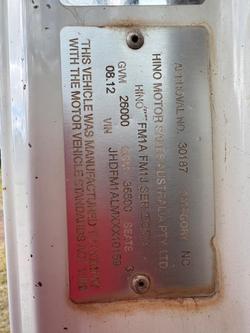 2012 Hino 500 FM2628 Auto WHITE