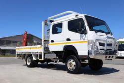 2018 Fuso Canter 4X4 Trayback with crane White