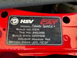 2018 Holden Special Vehicles Colorado SportsCat+ RG MY18 4X4 Dual Range Absolute Red