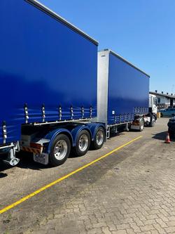 2025 CIMC 34 Pallet Drop Deck Mezz Curtainisder B Double, In Brisbane