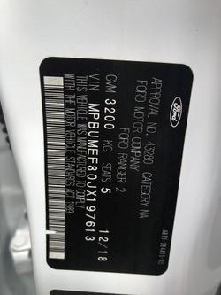 2018 Ford Ranger XL Hi-Rider PX MkIII MY19 4x2 Frozen White