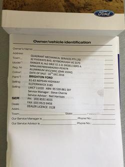2016 Ford Ranger XL Hi-Rider PX MkII 4x2 Silver