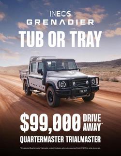 2024 INEOS Grenadier Quartermaster Trialmaster Edition MY24 4X4 Dual Range Inky Black