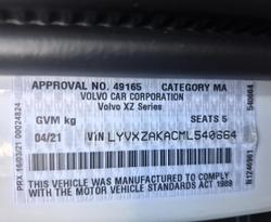 2021 Volvo XC40 T4 Inscription MY21 AWD Crystal White