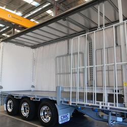 2025 CIMC
                34 Pallet Drop Deck Sliding Mezz Posts Curtainsider B Double 