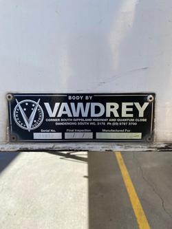 2015 Vawdrey 22P Straight Freezer Van White