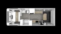 2024 Wonderland RV Ho2200rc Rear Club Lounge & Centre Bathroom