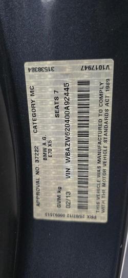 2013 BMW X5 xDrive40d F15 4X4 Constant Grey